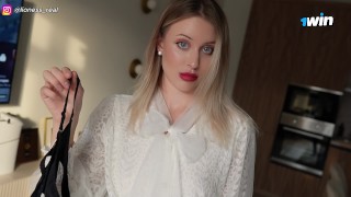 My Stepmom Jerked Off Her Panties and Let Me Fuck Her, Tearing Her Tights!