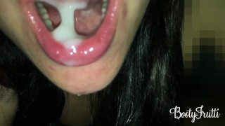 Stepsister sucks my dick under the covers until my girlfriend sees