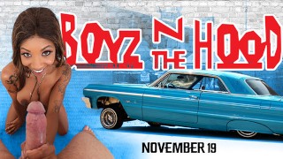 VRConk Busty tattooed black babe oral pleasures VR Porn